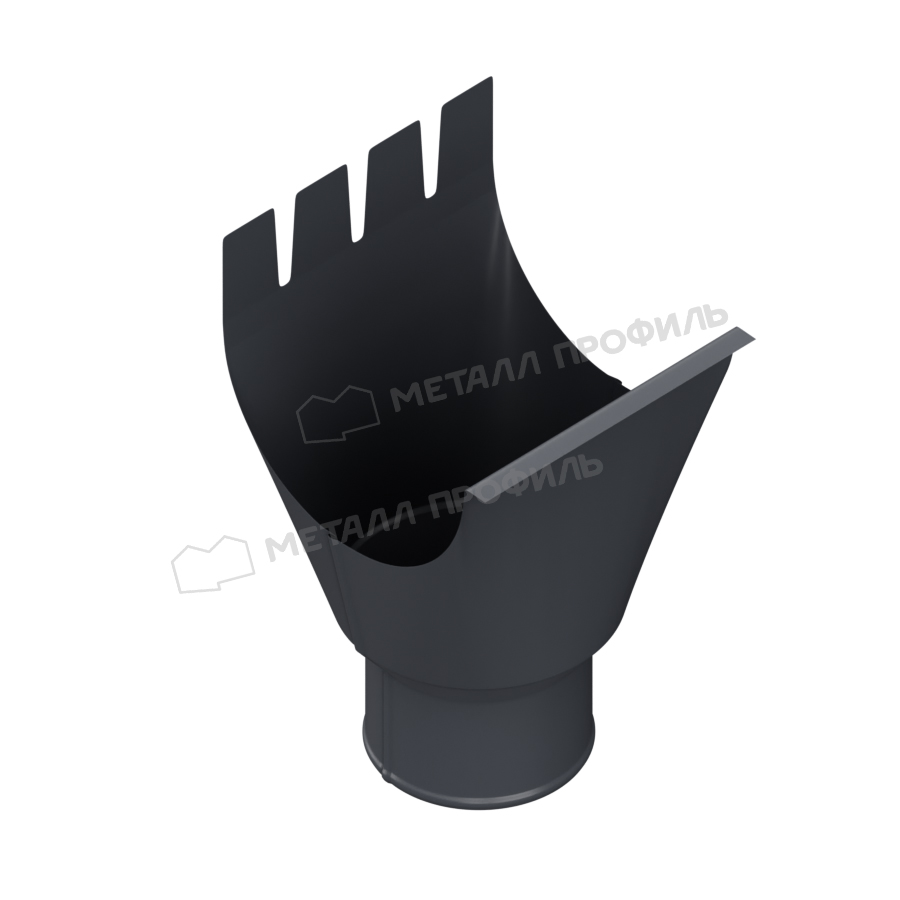 Воронка выпускная МЕТАЛЛ ПРОФИЛЬ Foramina PUR D125/100 Ral 7024