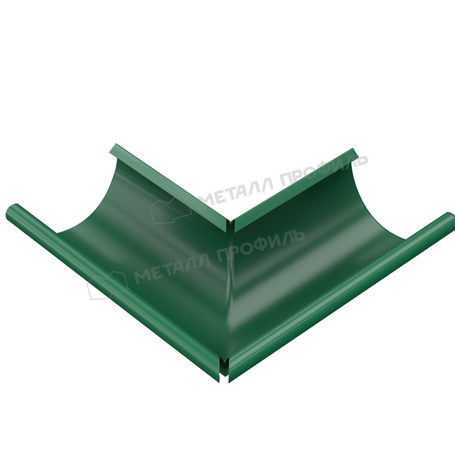 Угол желоба наружный МЕТАЛЛ ПРОФИЛЬ Foramina PUR D150 Ral 6005