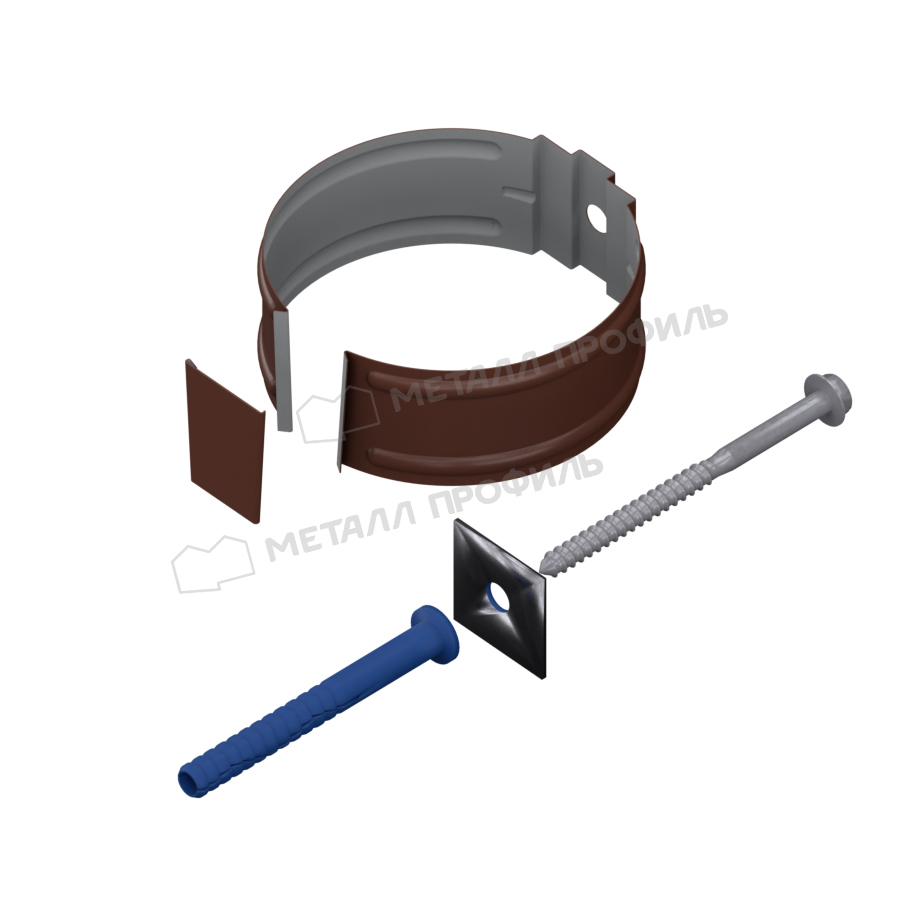 Держатель трубы МЕТАЛЛ ПРОФИЛЬ ПРОЕКТ D150 Ral 8017