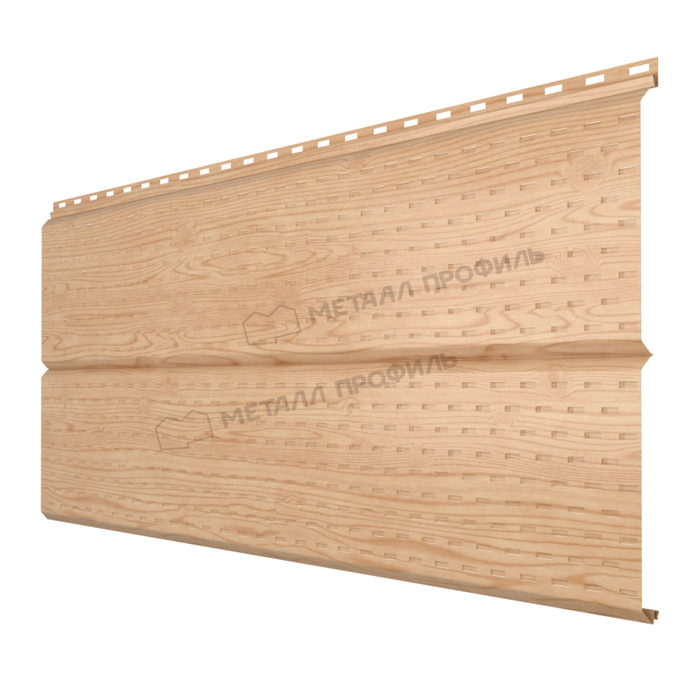 Софит МЕТАЛЛ ПРОФИЛЬ Lбрус-XL-14х335 (ECOSTEEL_MA-01-Сосна-0.5)